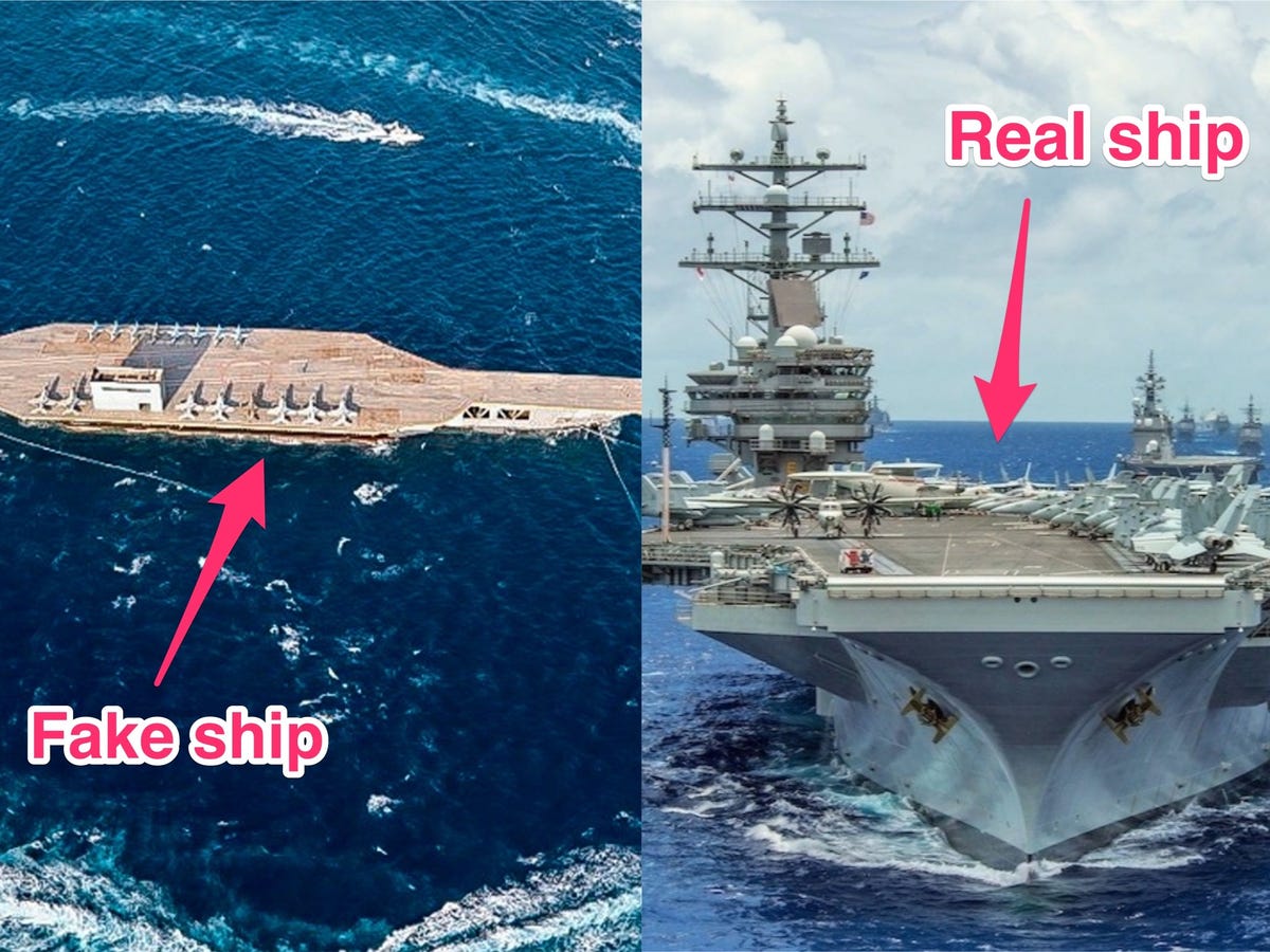 US Navy Mocks Iran As 'Experts' at Building Fake Aircraft Carriers -  Business Insider